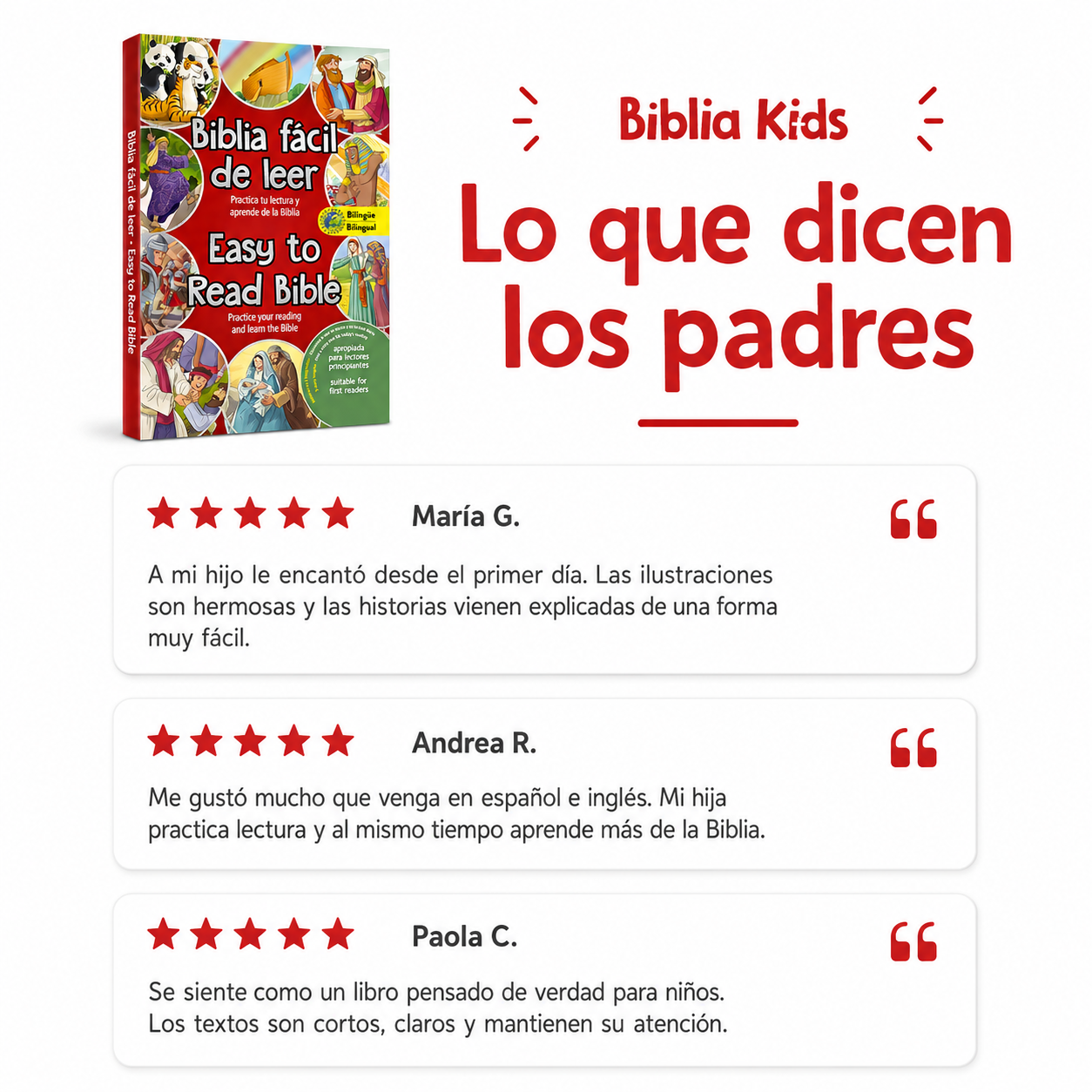 Biblia Kids™ Biblia Bilingue Fácil